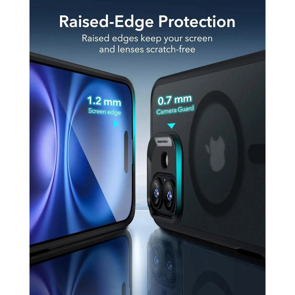 ESR iPhone 16 Classic Hybrid Cover m. Adgang til Camera Control Knap - MagSafe Kompatibel - Mat Gennemsigtig / Sort