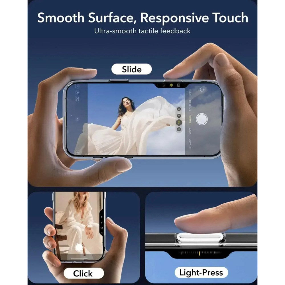 ESR iPhone 16 Pro Max Classic Hybrid Cover m. Adgang til Camera Control Knap - MagSafe Kompatibel - Mat Gennemsigtig / Sort