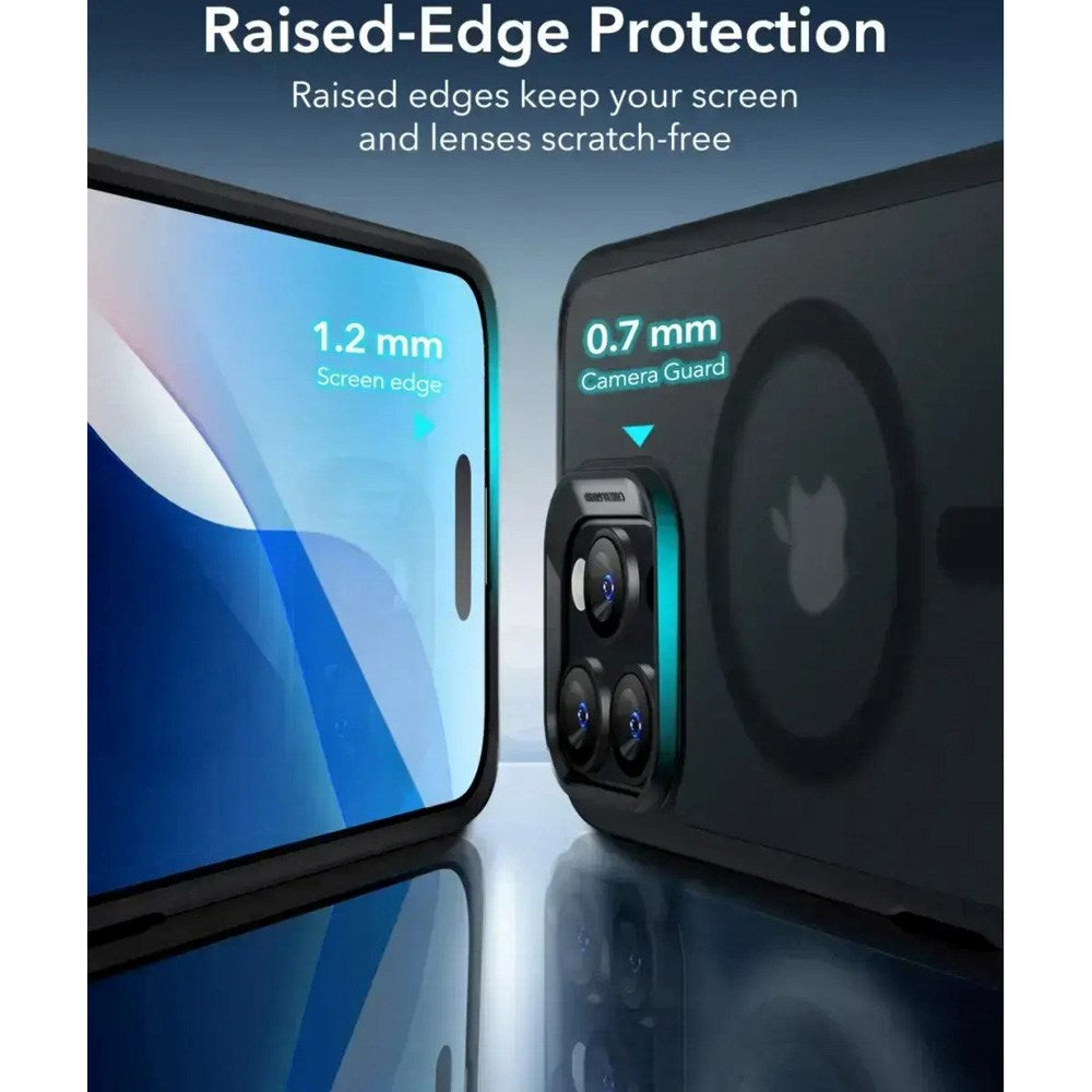 ESR iPhone 16 Pro Max Classic Hybrid Cover m. Adgang til Camera Control Knap - MagSafe Kompatibel - Mat Gennemsigtig / Sort