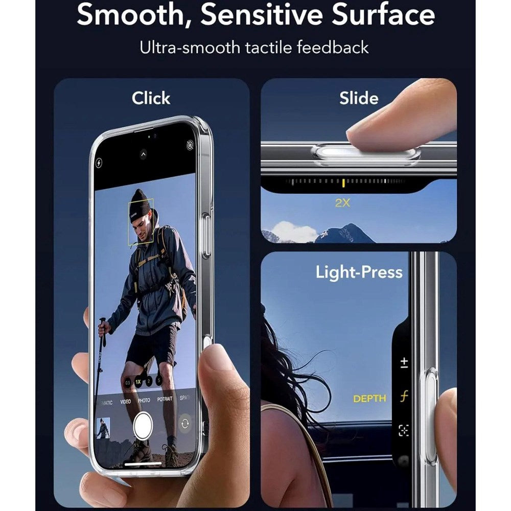 ESR iPhone 16 Plus Classic Hybrid Cover m. Adgang til Camera Control Knap - MagSafe Kompatibel - Gennemsigtig