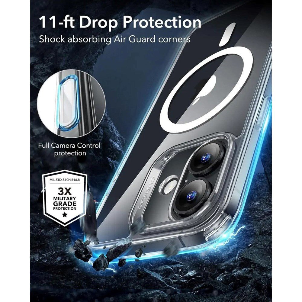 ESR iPhone 16 Plus Classic Hybrid Cover m. Adgang til Camera Control Knap - MagSafe Kompatibel - Gennemsigtig