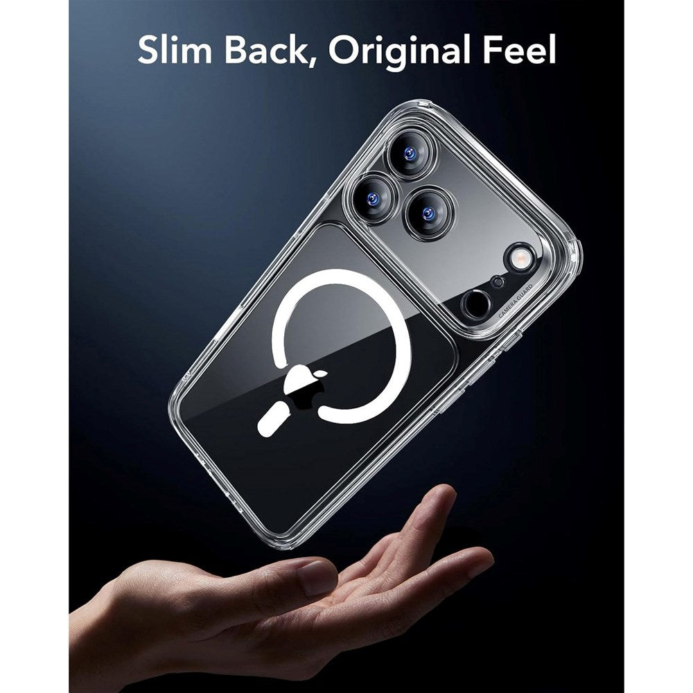 iPhone 17 Pro ESR Classic Hybrid Cover m. Indbygget Camera Control Knap - MagSafe Kompatibel - Gennemsigtig