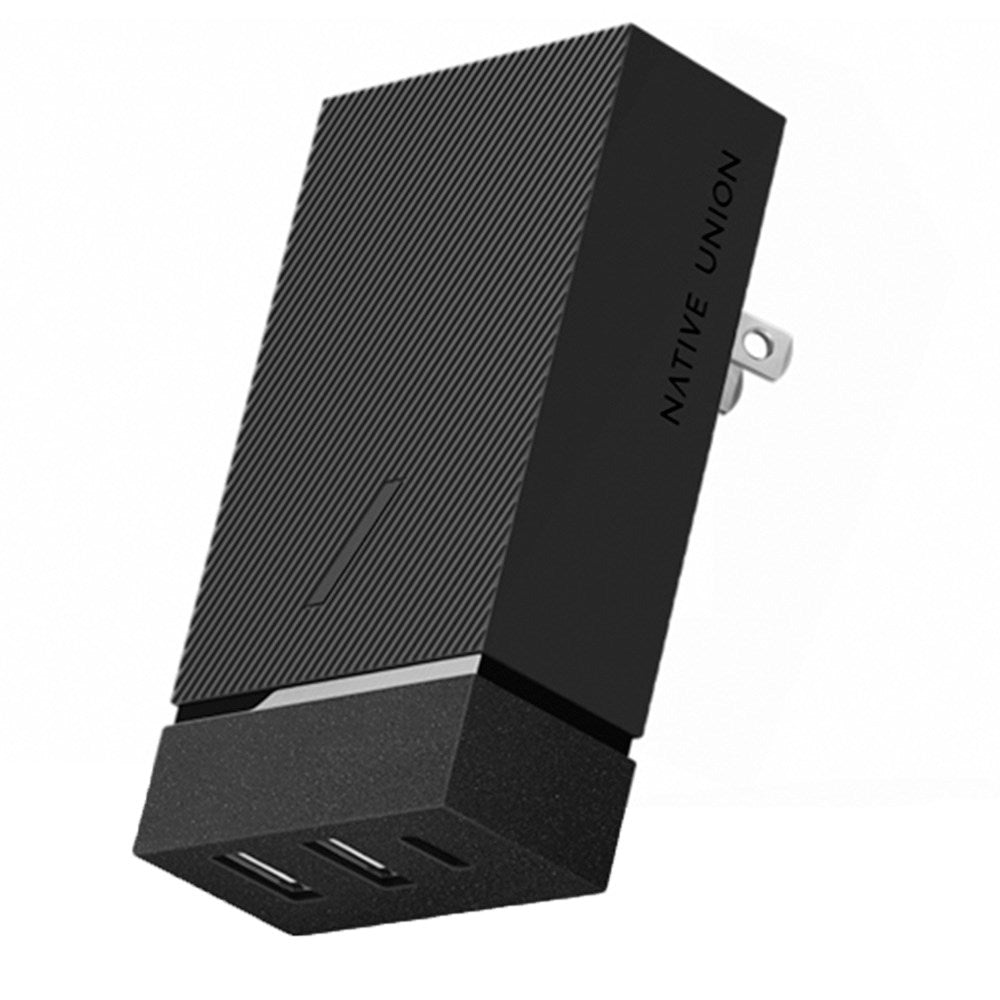 Native Union Smart Hub Vægoplader / Rejseadapter 45W med USB-A & USB-C - Sort