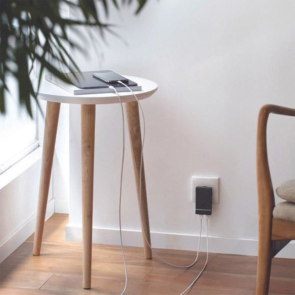Native Union Smart Hub Vægoplader / Rejseadapter 20W med USB-A & USB-C - Sort