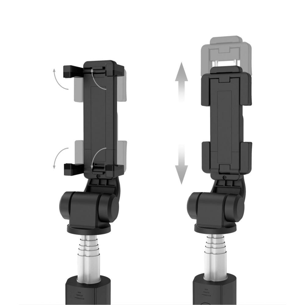 Tech-Protect L01D Selfie Stang m. Trådløs Knapudløser & Tripod - Sort