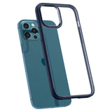 iPhone 12 / 12 Pro Spigen Ultra Hybrid Cover - Gennemsigtig / Blå