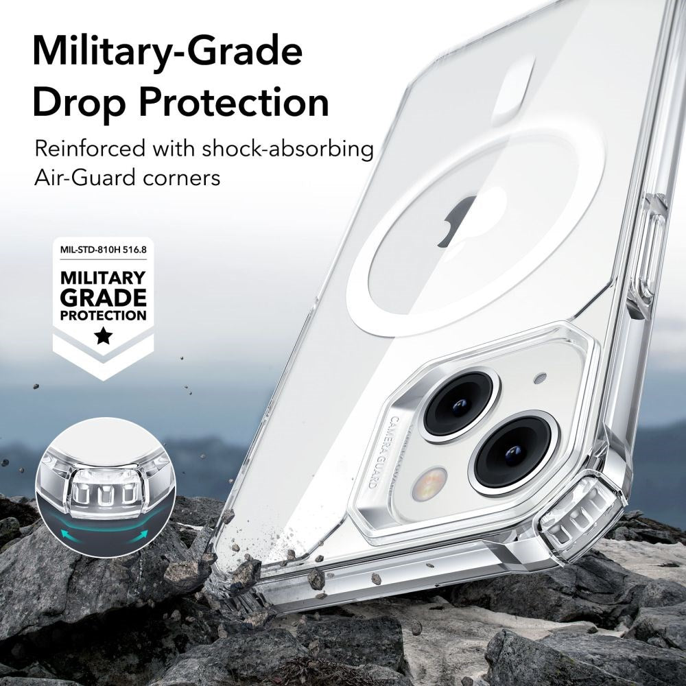 ESR iPhone 14 / 13 Air Armor Halolock Bagside Cover - MagSafe Kompatibel - Gennemsigtig