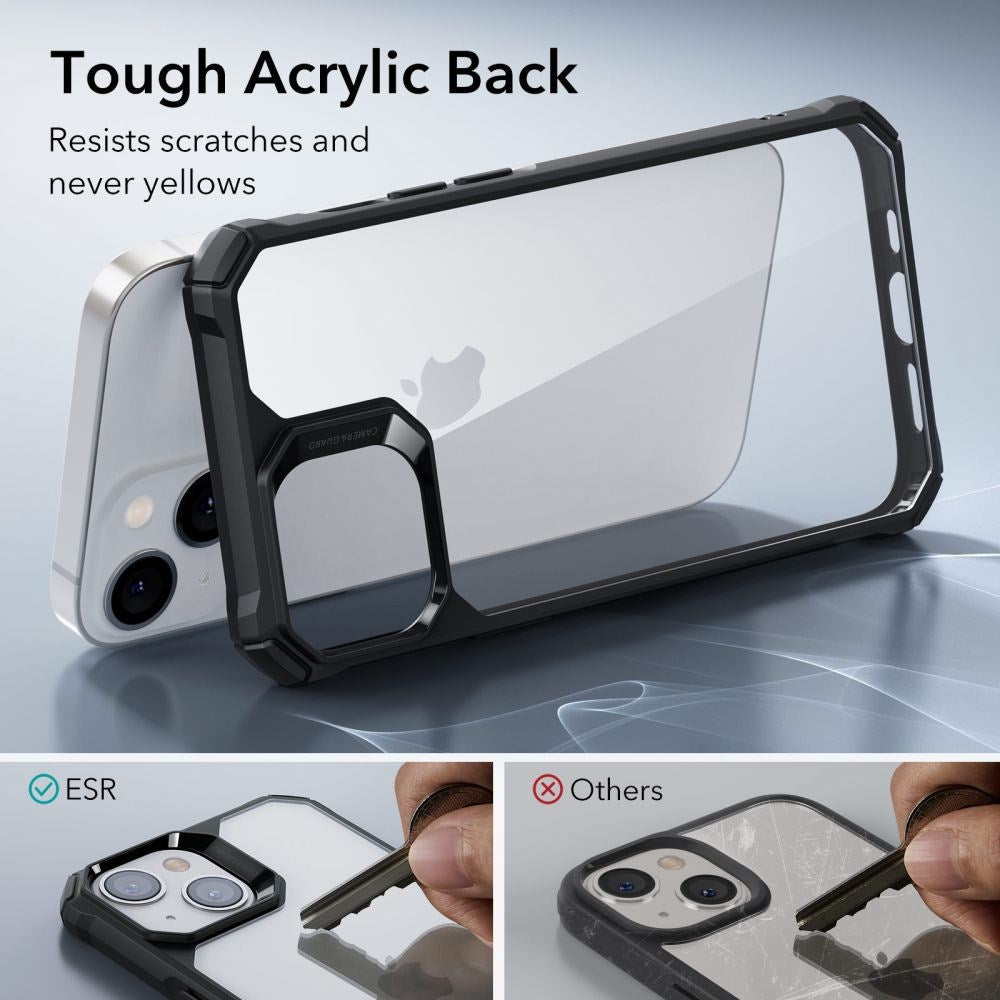 ESR iPhone 14 Plus Bagside Cover Air Armor Clear Hard Case - Gennemsigtig / Sort