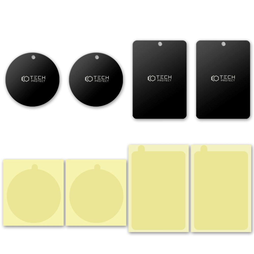 Tech-Protect Metalplader til Magnetiske Bilholdere x 4 - Sort