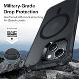 ESR iPhone 14 Plus Air Armor Halolock Bagside Cover - MagSafe Kompatibel - Sort Gennemsigtig