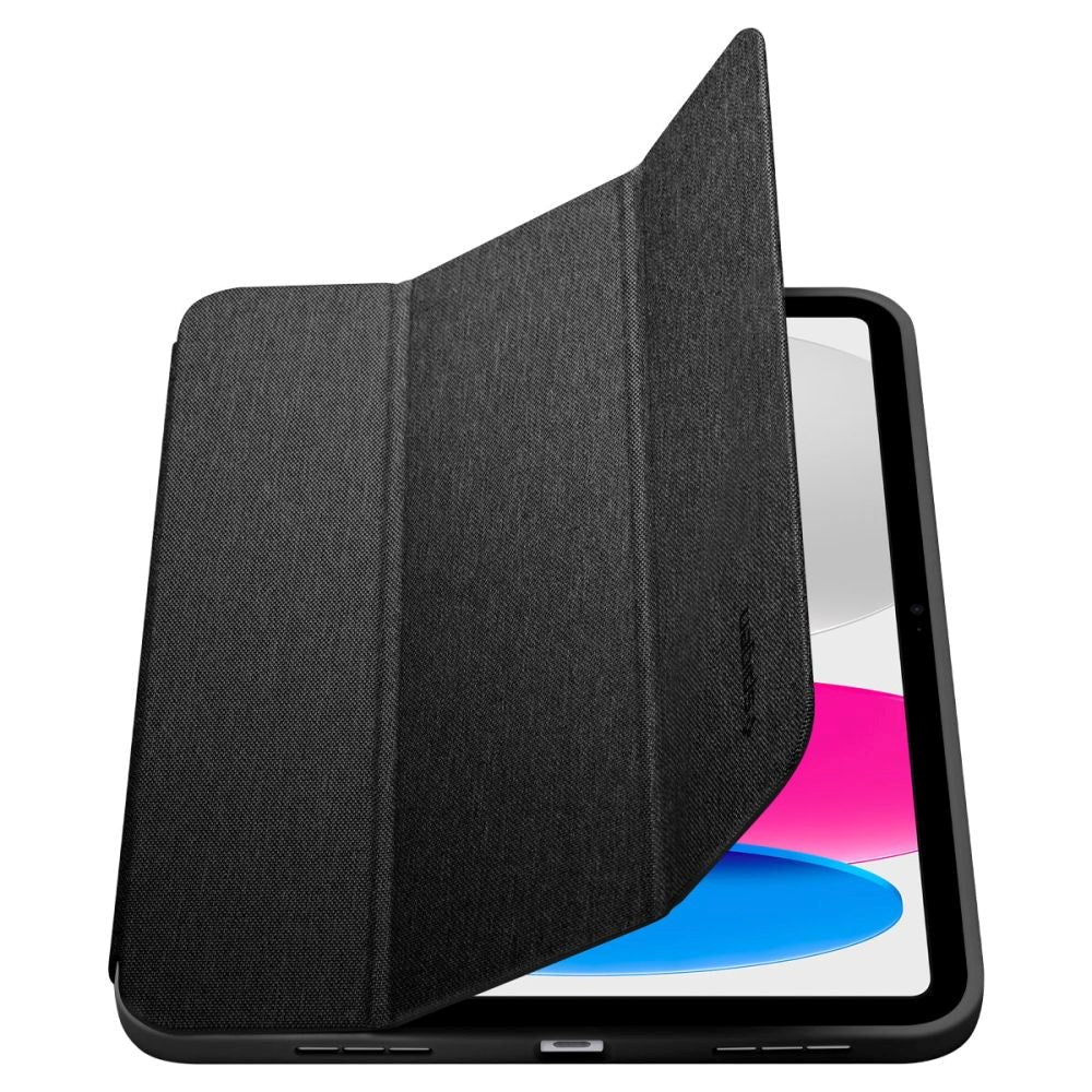 Spigen iPad 11" (2025) / iPad 10.9" (2024/2022) Urban Fit Stof Flip Cover m. Pen Holder - Sort