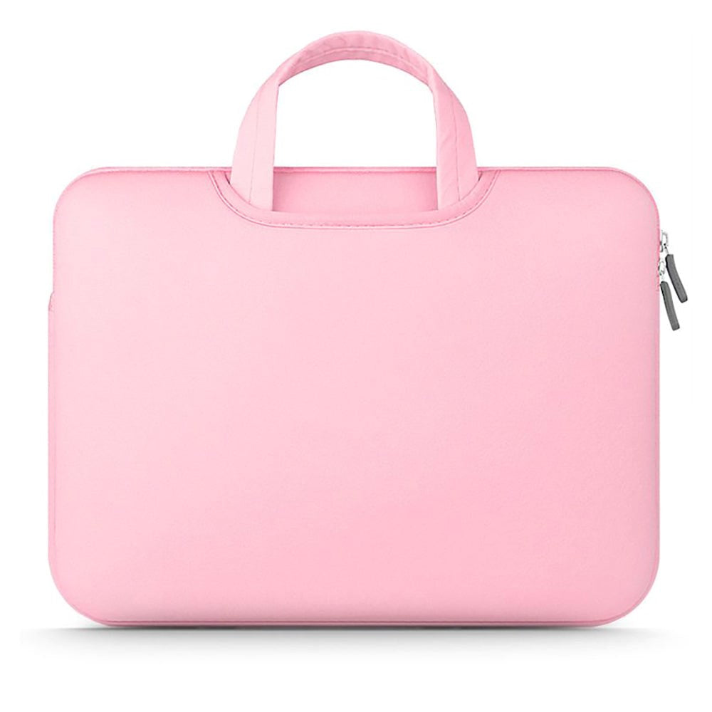 Tech-Protect Neopren MacBook / Laptop Sleeve 13-15" m. Håndtag og Ekstra Rum (340 x 250 mm) - Lyserød