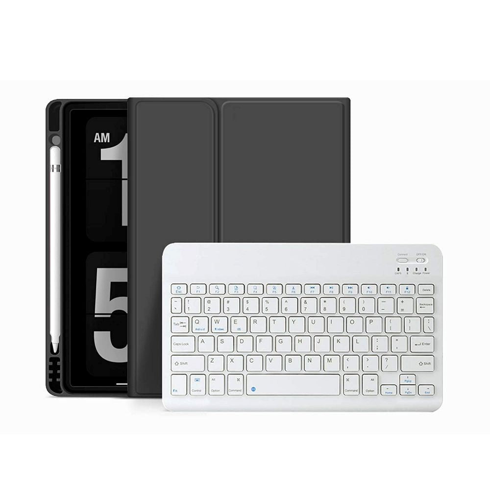 iPad Air 11-10.9" (2026-2020) Tech-Protect Keyboard Cover m. Pencil Holder - Engelsk Layout - Sort