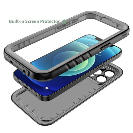 Tech-Protect iPhone 14 Vandtæt Cover - Gennemsigtig / Sort