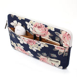 Canvaslife MacBook 15" / PC 15-16" Sleeve (37.5 x 26.5 cm) - Navy Rose