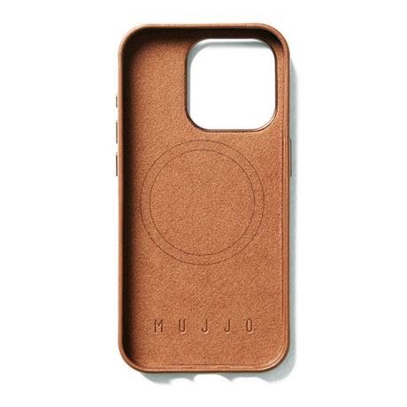 iPhone 15 Pro Mujjo Leather Cover - MagSafe Kompatibel - Brun