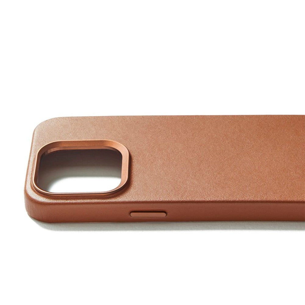 iPhone 15 Pro Mujjo Leather Cover - MagSafe Kompatibel - Brun
