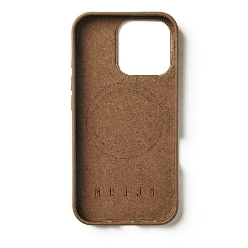 iPhone 16 Pro Mujjo Leather Cover - MagSafe Kompatibel - Brun