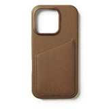 iPhone 16 Pro Mujjo Leather Wallet Cover - MagSafe Kompatibel - Brun