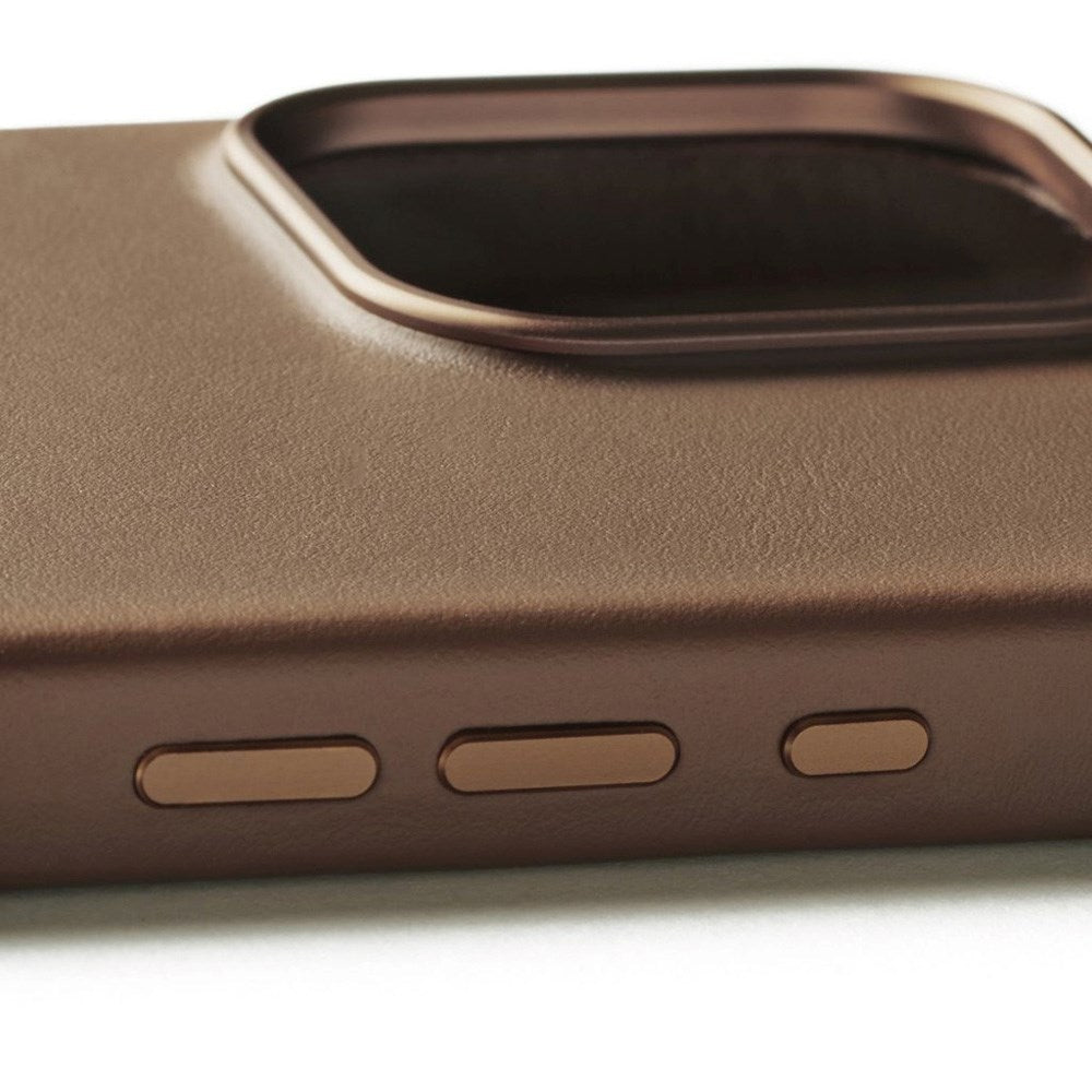 iPhone 16 Pro Max Mujjo Leather Cover - MagSafe Kompatibel - Tan