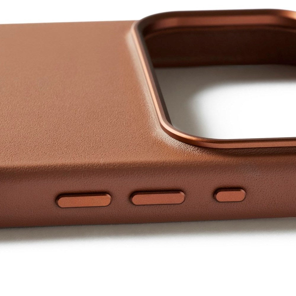 iPhone 17 Pro Mujjo Leather Cover - MagSafe Kompatibel - Tan