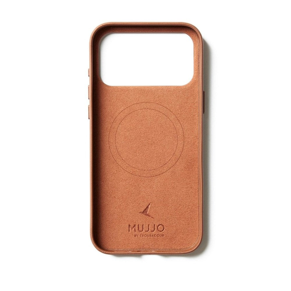 iPhone 17 Pro Max Mujjo Wallet Leather Cover - MagSafe Kompatibel - Tan