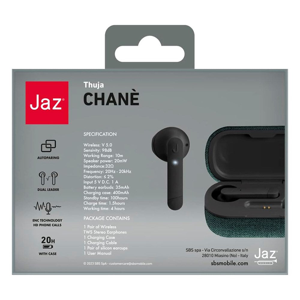 Jaz Chané True Wireless In-Ear Høretelefoner - Grøn Stof