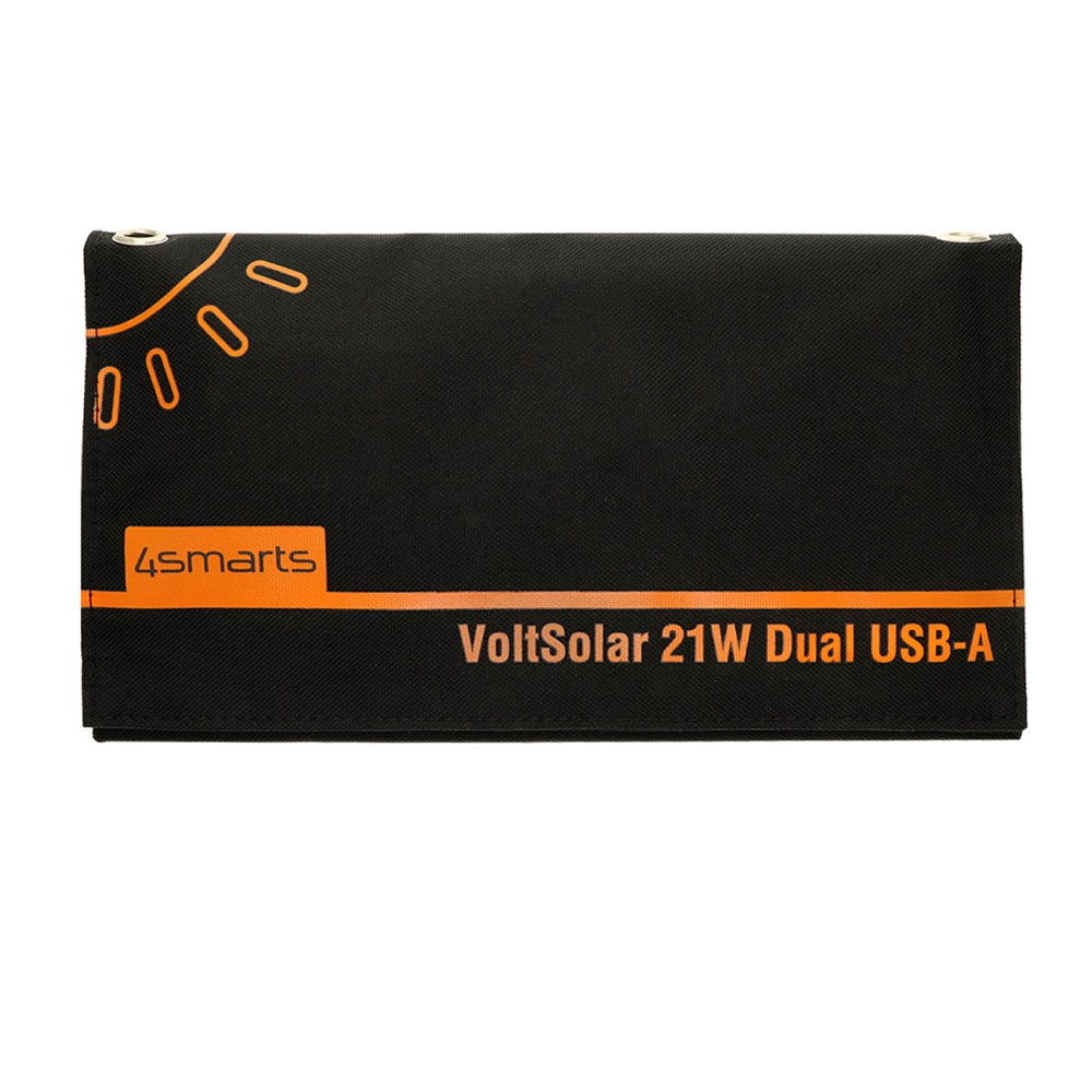 4smarts VoltSolar 21W Solcelle Oplader - 2 x USB-A - Sort