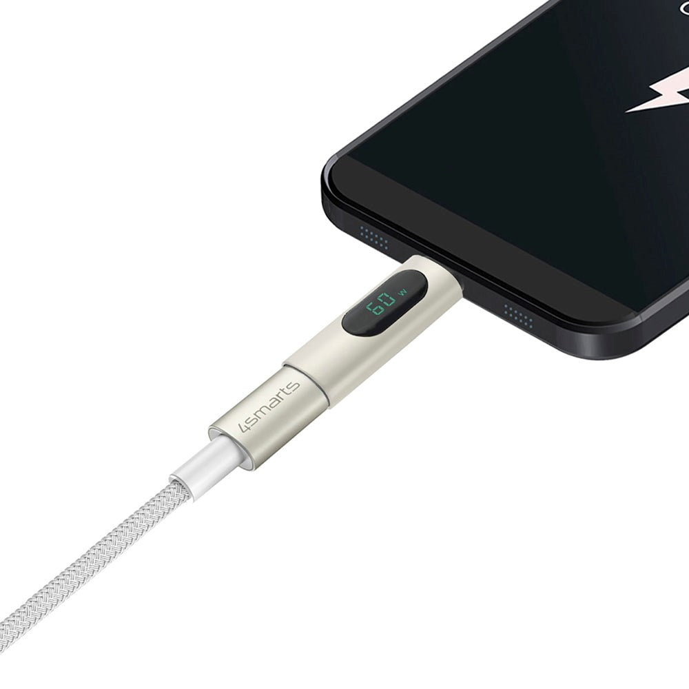 4smarts USB-C til USB-C PremiumCord - 3x USB-C til USB-C Kabel m. USB-C Adapter & Forlænger - Hvid