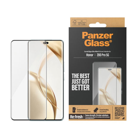 Honor 200 Pro - PanzerGlass Ultra-Wide Fit - Skærmbeskyttelsesglas - Gennemsigtig