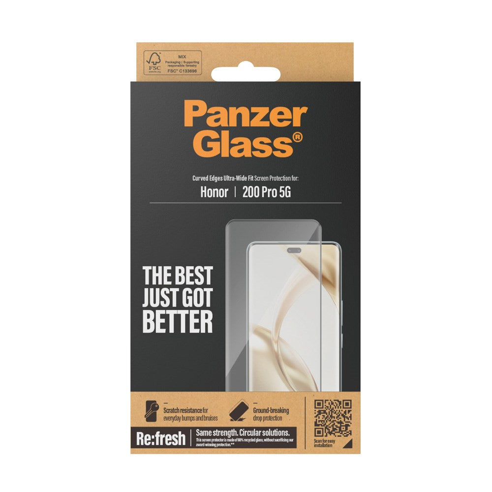 Honor 200 Pro - PanzerGlass Ultra-Wide Fit - Skærmbeskyttelsesglas - Gennemsigtig