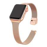 Apple Watch (38/40/SE/41/42mm) Tech-Protect Thin Milanese Stål Rem - Guld