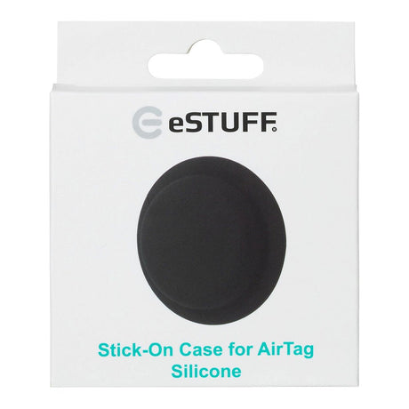 eSTUFF AirTag Stick-On Silikone Case - Sort