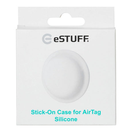 eSTUFF AirTag Stick-On Silikone Case - Hvid