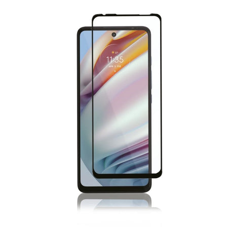 Motorola Moto G60s PANZER Premium Full-Fit Glass - Hærdet Glas - Sort Kant