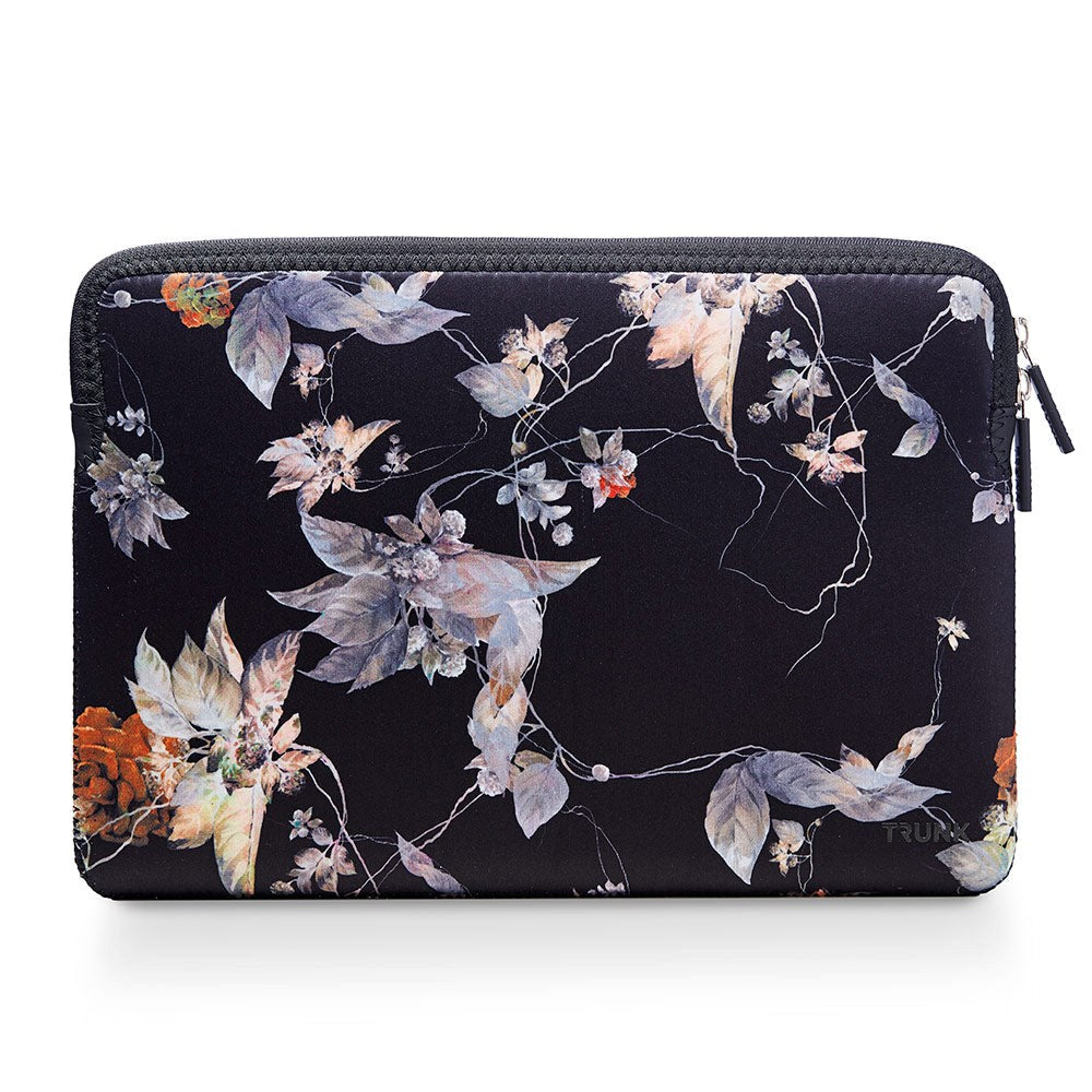 Trunk Neopren Sleeve til Laptop 16" (37 x 25.5 x 2 cm) - Black Flower