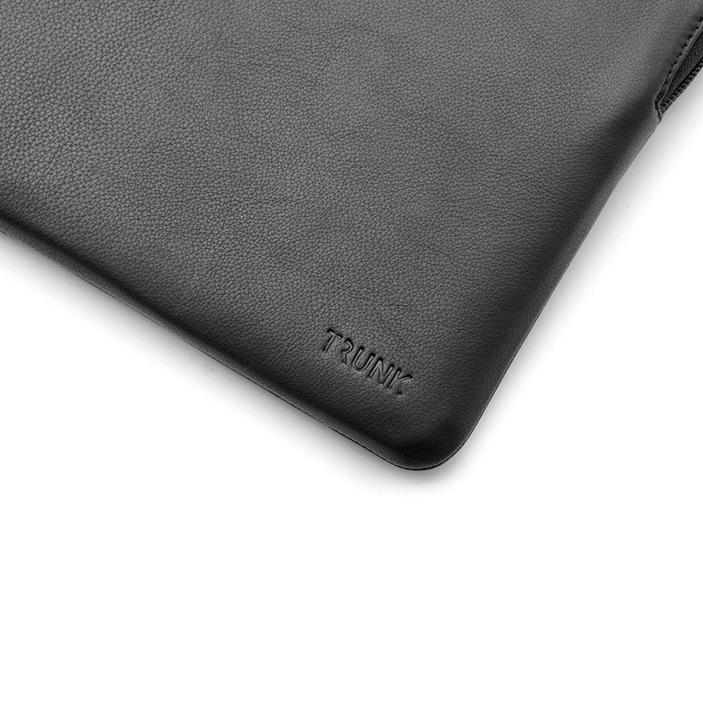 Trunk Ægte Læder Sleeve til Laptop 13" (32 x 23 x 2 cm) - Black