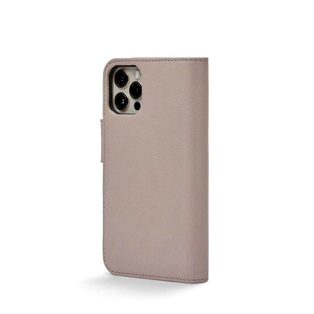Trunk iPhone 12 Mini Ægte Læder Cover - 2-i-1 Design - Lyserød