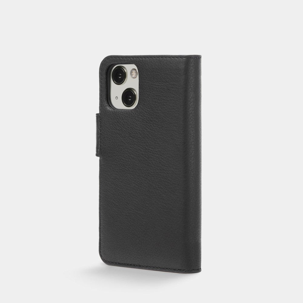 Trunk iPhone 13 Mini Ægte Læder Cover - 2-i-1 Design - Sort
