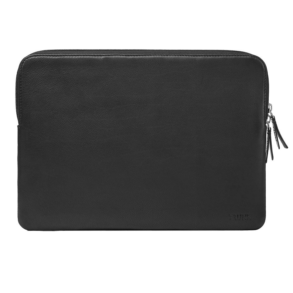 Trunk Ægte Læder Sleeve til Laptop 14" (33 x 23,5 x 2 cm) - Black