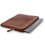 Trunk Ægte Læder Sleeve til Laptop 14" (33 x 23,5 x 2 cm) - Brown