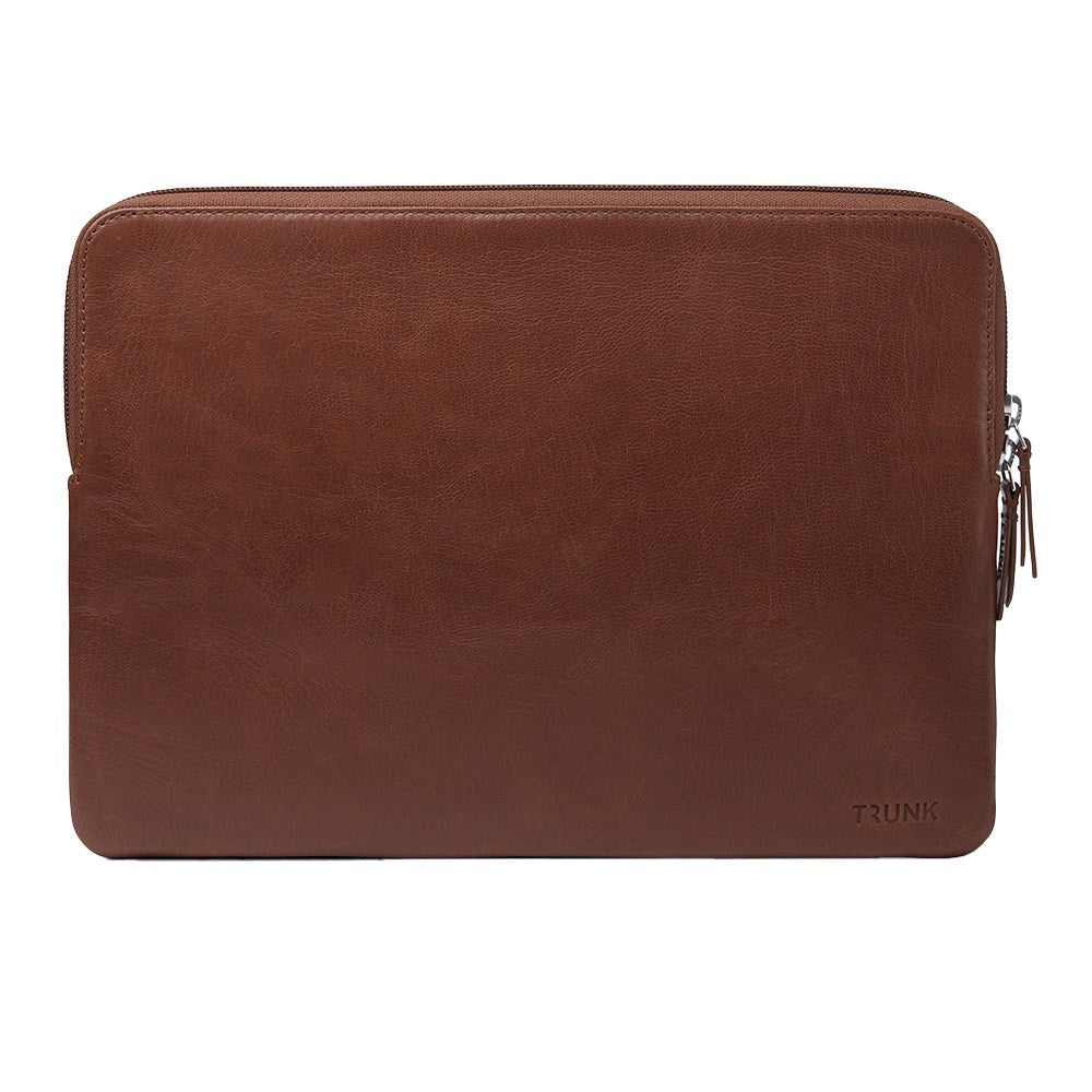 Trunk Ægte Læder Sleeve til Laptop 14" (33 x 23,5 x 2 cm) - Brown