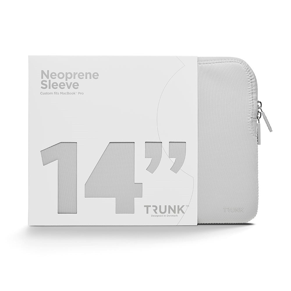 Trunk Neopren Sleeve til Laptop 14" (32,8 x 23,5 x 2 cm) - Silver Cloud