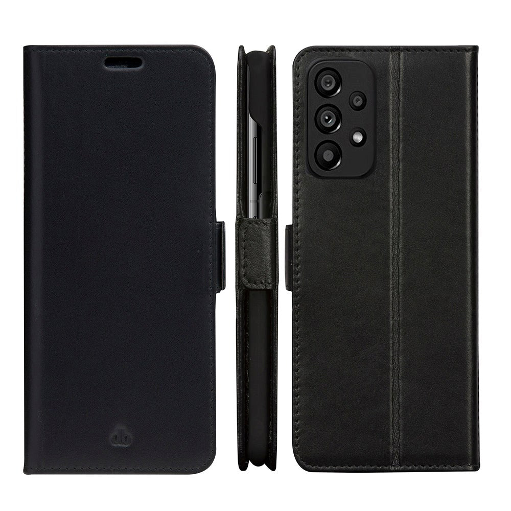 Samsung Galaxy A53 dbramante1928 Copenhagen Slim Læder Flip Cover m. Kortholder - Black