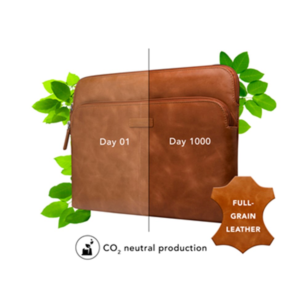 dbramante1928 Skagen Pro+ Ægte Læder Sleeve Til Laptop / MacBook - CO2 Neutralt - (312 x 220mm) - Tan