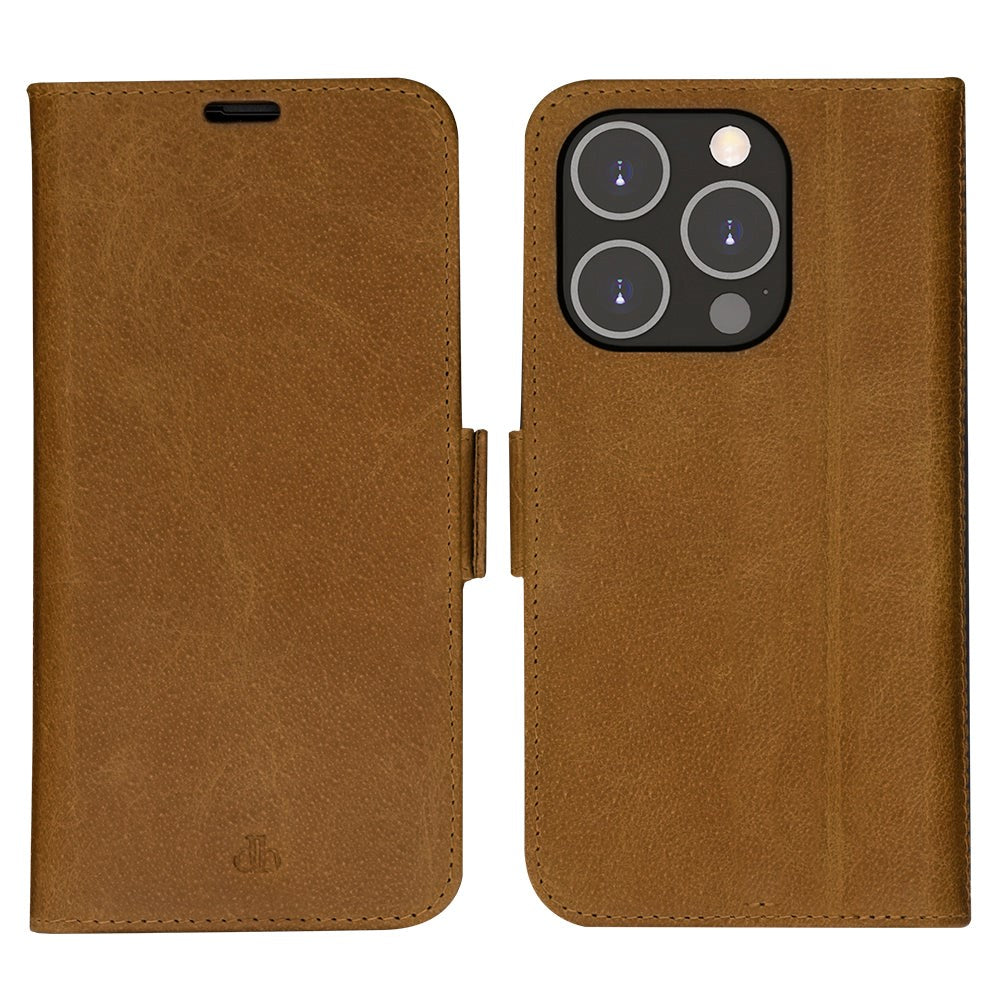 dbramante1928 iPhone 14 Pro Copenhagen Slim Læder Flip Cover m. Pung - Tan