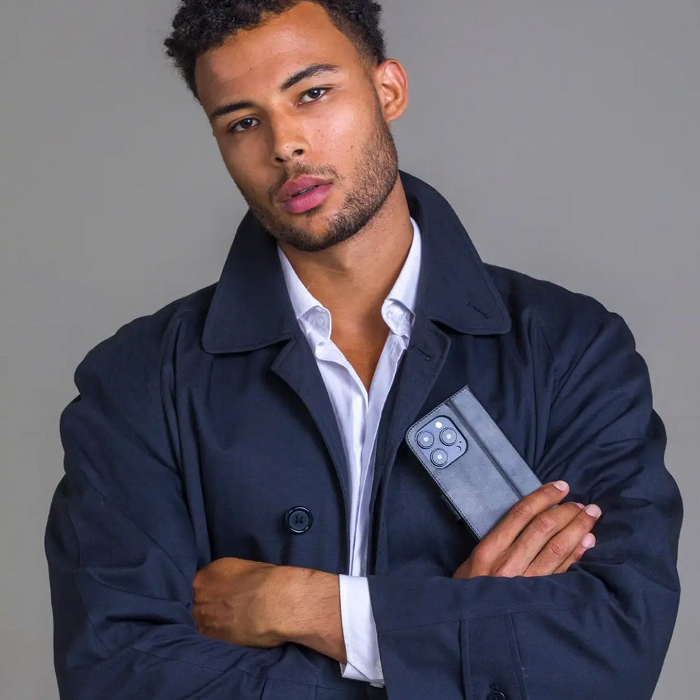 dbramante1928 iPhone 12 / 12 Pro Copenhagen Læder Flip Cover m. Pung - Black