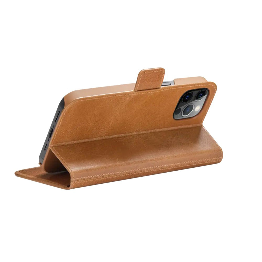 dbramante1928 iPhone 12 / 12 Pro Copenhagen Læder Flip Cover m. Pung - Tan