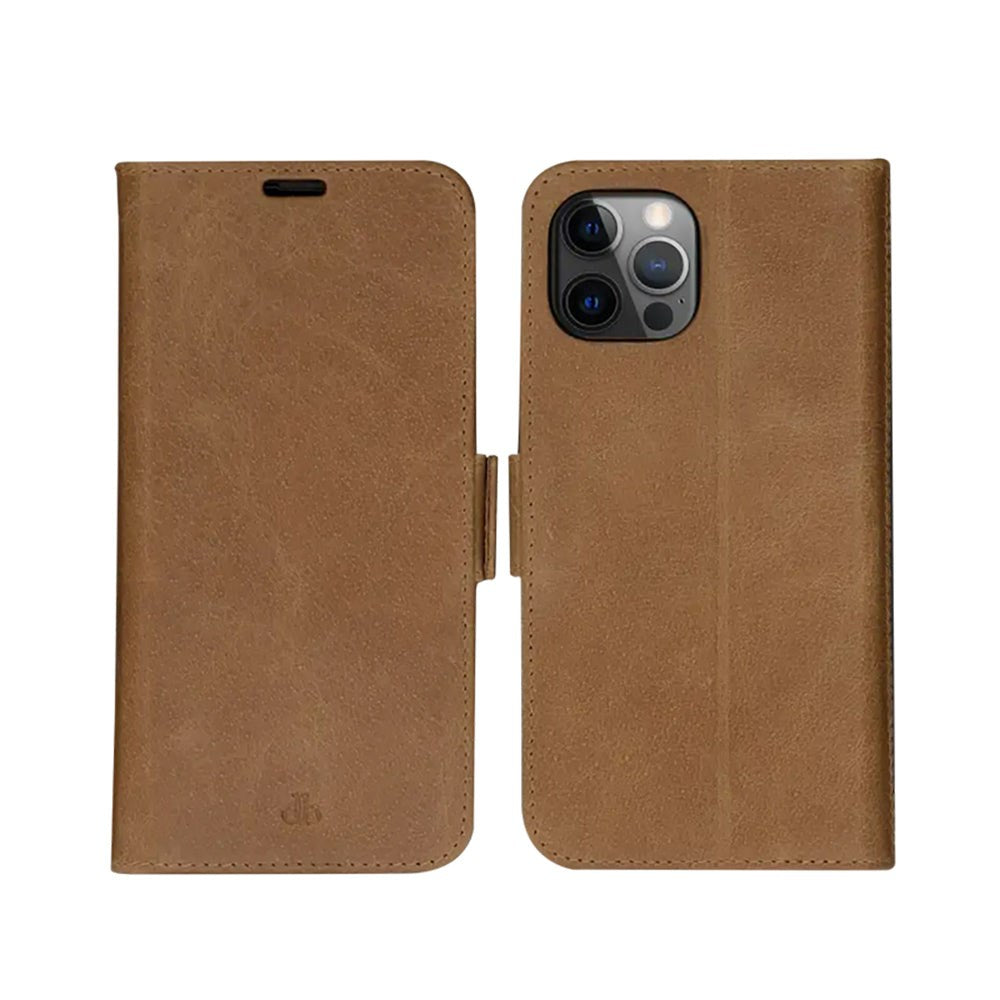 dbramante1928 iPhone 12 / 12 Pro Copenhagen Læder Flip Cover m. Pung - Tan