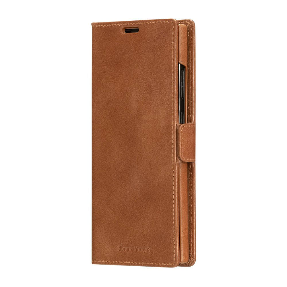 dbramante1928 Samsung Galaxy S23 Ultra Lynge Ægte Læder Magnet Flip Cover - Tan